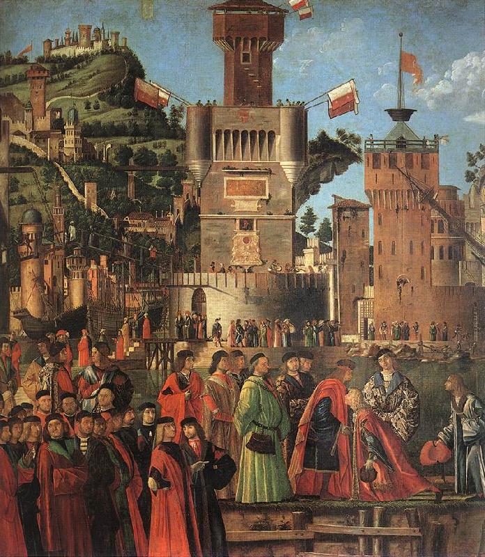 CARPACCIO, Vittore Departure of the Pilgrims (detail) sdf